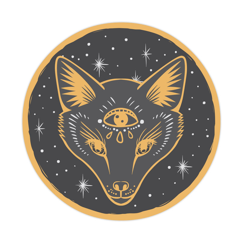 Boho Wolf Badge Decal Bright Future Heirloom
