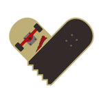 Broken Skateboard Heart Decal Bright Future Heirloom