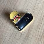 Broken Skateboard Heart Pin Bright Future Heirloom