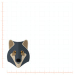 Flat Design Grey Wolf Head Decal Bright Future Heirloom