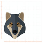 Flat Design Grey Wolf Head Decal Bright Future Heirloom