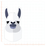 Flat Design Llama Head Decal Bright Future Heirloom