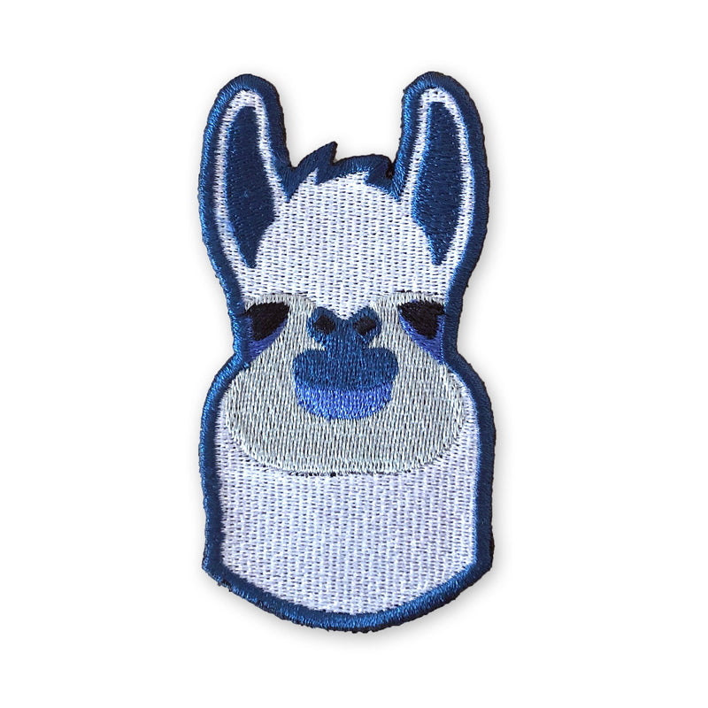 Flat Design Llama Head - Embroidered Sew On Patch Bright Future Heirloom