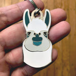 Flat Design Llama Keychain or Alpaca - Enamel Keychain Bright Future Heirloom