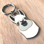 Flat Design Llama Keychain or Alpaca - Enamel Keychain Bright Future Heirloom