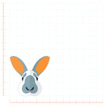 Flat Design Rabbit Head Decal Bright Future Heirloom