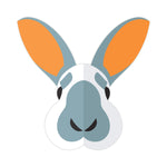 Flat Design Rabbit Head Decal Bright Future Heirloom