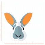 Flat Design Rabbit Head Decal Bright Future Heirloom