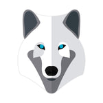 Flat Design White Wolf Head Decal Bright Future Heirloom