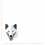 Flat Design White Wolf Head Decal Bright Future Heirloom