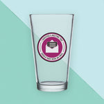 I Survived A Meeting In Purple Pint Glass Bright Future Heirloom