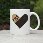 Broken Skateboard Heart Mug