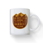 The Best View Comes After The Hardest Climb Mug - Rust Red