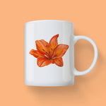 Watercolor Tiger Lily Flower Mug