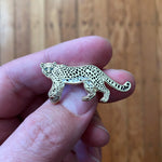 Neon Cheetah Polished Brass Pin Bright Future Heirloom
