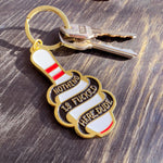 Nothing is Fucked Here - Enamel Keychain Bright Future Heirloom