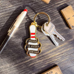 Nothing is Fucked Here - Enamel Keychain Bright Future Heirloom