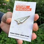 Paper Airplane Pin Bright Future Heirloom