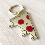 Pepperoni Pizza Slice - Enamel Keychain Bright Future Heirloom