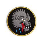 Tattoo Flash Style Wolf Embroidered Iron On Patch Bright Future Heirloom