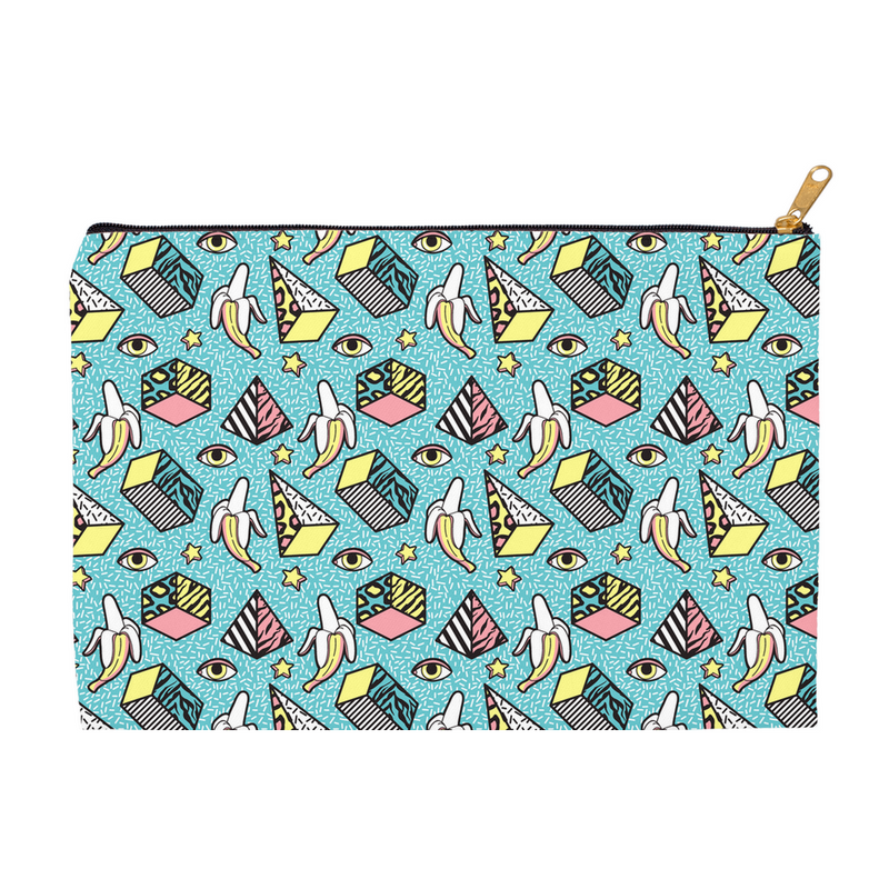 Banana Eyeball Pattern - Accessory Pouch Bright Future Heirloom