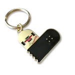 Broken Skateboard Heart - Enamel Keychain Bright Future Heirloom