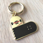 Broken Skateboard Heart - Enamel Keychain Bright Future Heirloom