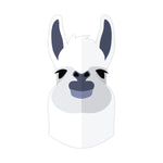 Flat Design Llama Head Decal Bright Future Heirloom
