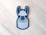 Flat Design Llama Head - Embroidered Sew On Patch Bright Future Heirloom