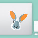 Flat Design Rabbit Head Decal Bright Future Heirloom