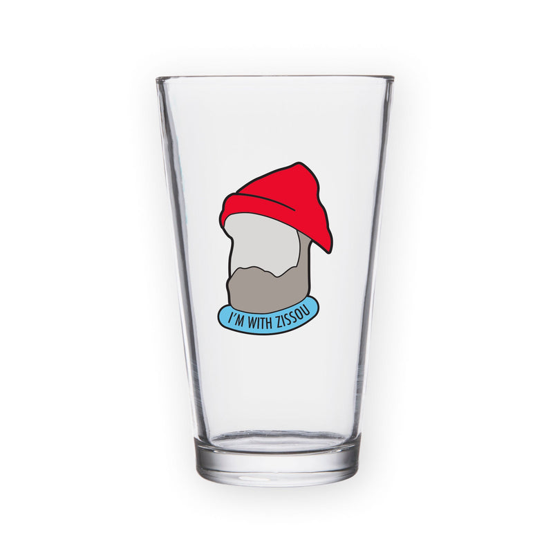 I'm With Steve Zissou - Life Aquatic Wes Anderson Pint Glass Bright Future Heirloom