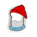 I'm With Zissou Life Aquatic Wes Anderson Pin Bright Future Heirloom