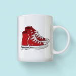 Red Chucks High Top Sneakers Mug