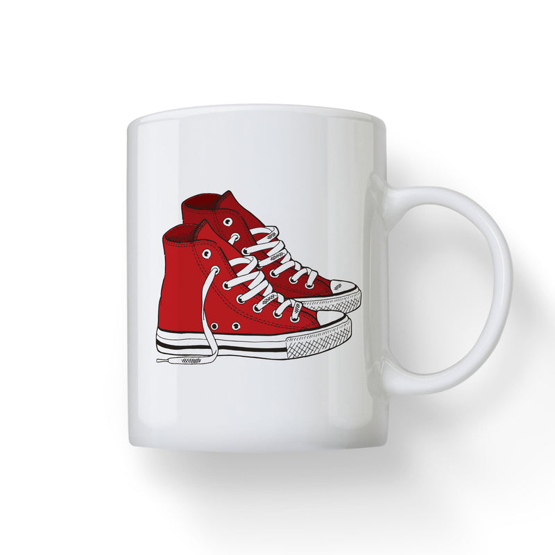 Red Chucks High Top Sneakers Mug