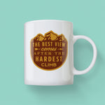 The Best View Comes After The Hardest Climb Mug - Rust Red