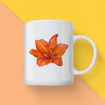 Watercolor Tiger Lily Flower Mug