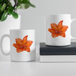 Watercolor Tiger Lily Flower Mug