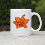 Watercolor Tiger Lily Flower Mug