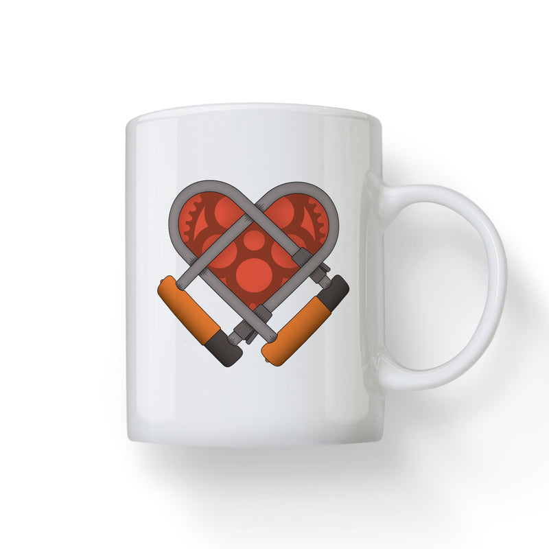 U-Lock Bike Lock Heart Mug