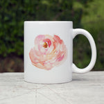 Peach Watercolor Peony Flower 01 Mug