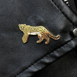 Neon Cheetah Polished Brass Pin Bright Future Heirloom