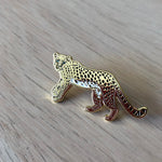 Neon Cheetah Polished Brass Pin Bright Future Heirloom