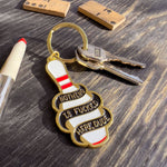 Nothing is Fucked Here - Enamel Keychain Bright Future Heirloom
