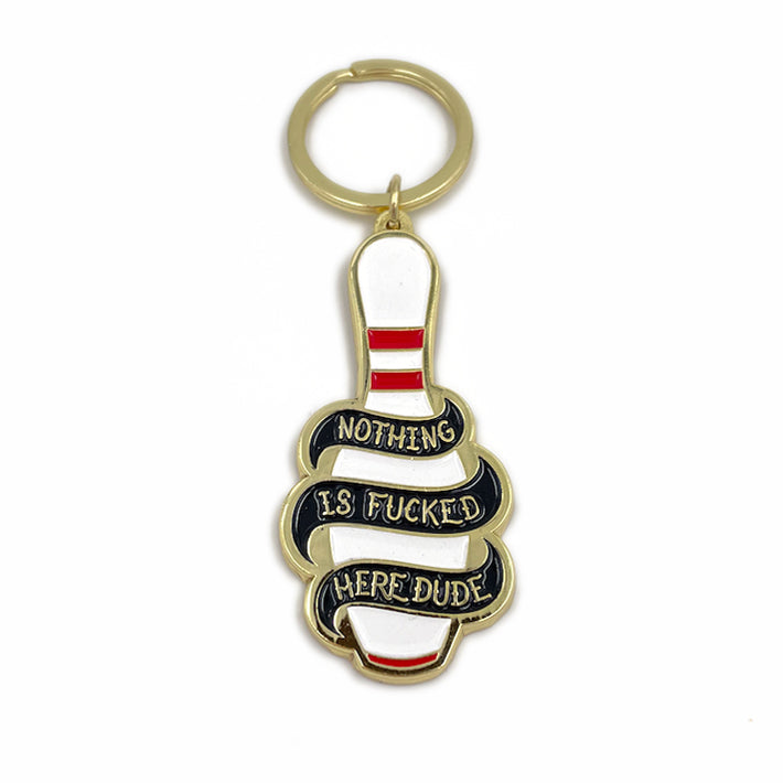 Nothing is Fucked Here - Enamel Keychain Bright Future Heirloom
