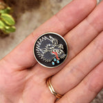 Tattoo Style Wolf Pin Bright Future Heirloom