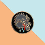 Tattoo Style Wolf Pin Bright Future Heirloom